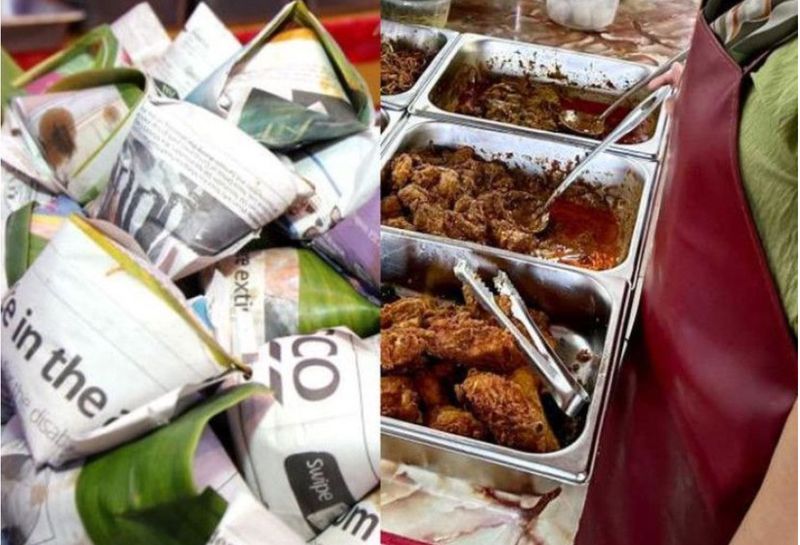 wanita serobot antrean nasi lemak