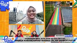 Video: Habiskan Rp 13 Juta dan 62 Galon Cat, Warga Karanganyar Warnai Jalan Sambut HUT RI