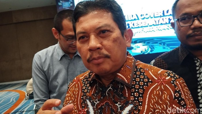Direktur Utama BPJS Kesehatan Prof Ali Ghufron Mukti saat ditemui di Kelapa Gading, Jakarta Utara, Rabu (13/8/2025).
