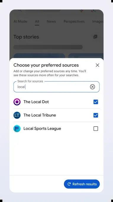 Google Preferred Sources