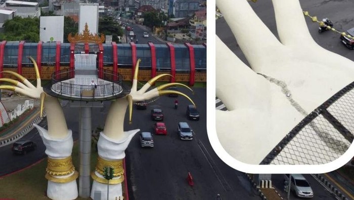 Ilustrasi Jembatan Penyebrangan Orang (JPO) Siger Milenial yang merupakan ikon baru Kota Bandarlampung. ANTARA/Ho-Pemkot Bandarlampung