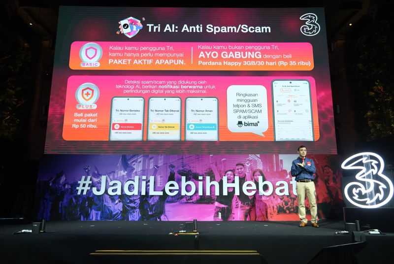 Fitur Tri AI: Anti Spam/Scam menjadi garda terdepan perlindungan digital.