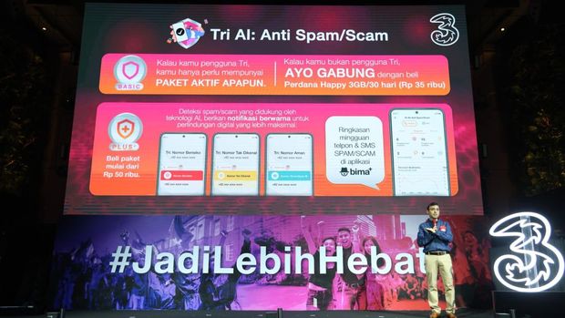 Fitur Tri AI: Anti Spam/Scam menjadi garda terdepan perlindungan digital.