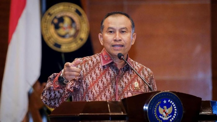 Kepala Basarnas Marsekal Madya TNI Mohammad Syafii dalam acara penandatanganan MOU bersama Kementerian Pariwisata di Jakarta, Rabu (13/8/2025).