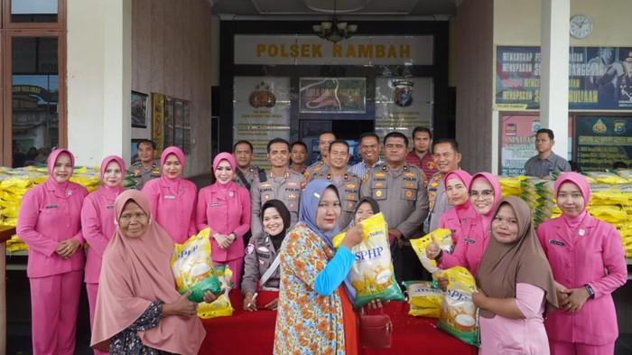 Polres Rohul menggelar Gerakan Pangan Murah