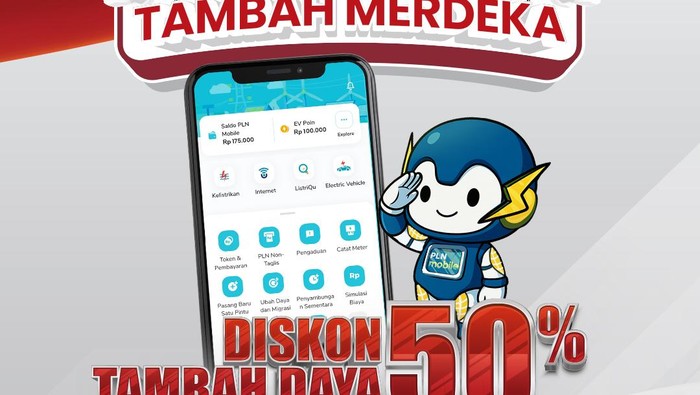 Promo Spesial Kemerdekaan ke-80 RI, PLN beri diskon tambah daya hingga 50%. (dok. instagram @pln_id)