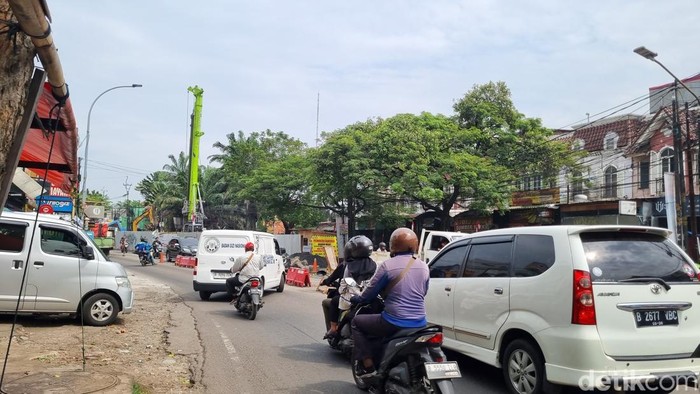 Proyek jembatan Pelawad 2. (Taufq/detikcom)