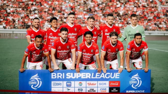 Starting eleven Bali United di pekan pertama Super League 2025/2025 saat menghadapi Persik Kediri di Stadion Kapten I Wayan Dipta, Gianyar.