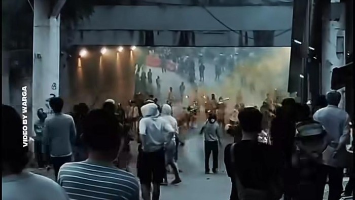 Tawuran di Manggarai (dok.tangkapan layar media sosial)