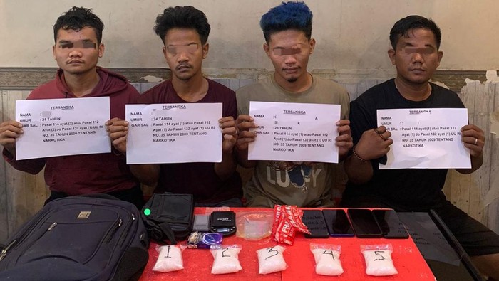 4 pengedar sabu dan ekstasi di Jambi diringkus