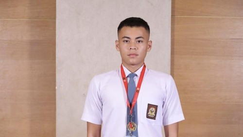 Arafat Abdullah Hanif, siswa yang juga Ketua OSIS, SMA Amman Academy, KSB, yang menjadi anggota Paskibraka Nasional 2025.