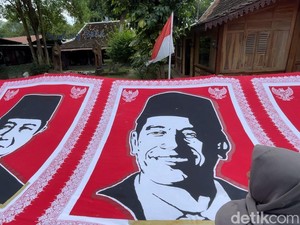 Istimewa! Perajin Kulon Progo Bikin Batik Presiden RI Sepanjang 27 Meter
