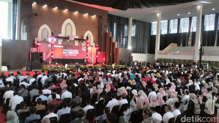 Foto: suasana peringatan 20 tahun damai di Balee Meuseraya Aceh di Banda Aceh (Agus Setyadi/detikSumut)