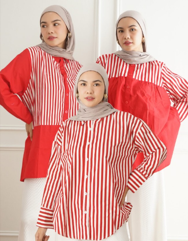 Ide kemeja Merah Putih ala Dyalodya.