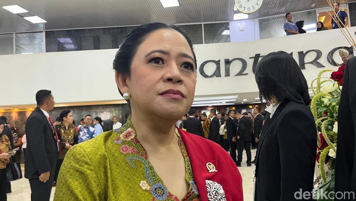 Ketua DPR RI Puan Maharani di Sidang Tahunan MPR (Anggi/detikcom)