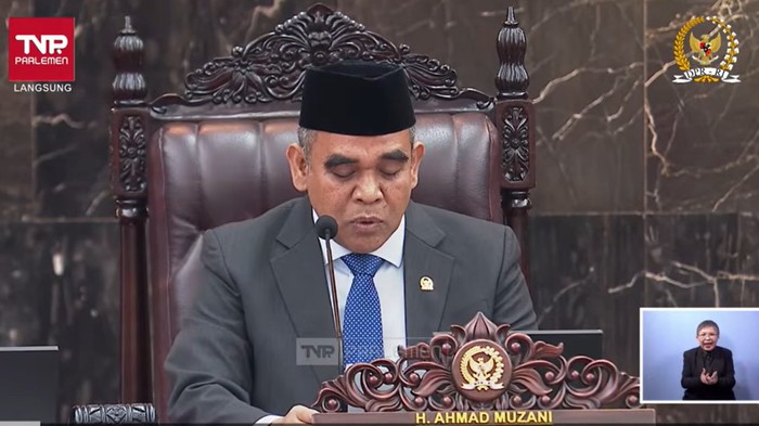 Ketua MPR RI, Ahmad Muzani soroti kemerdekaan Palestina di sidang tahunan MPR 2025.