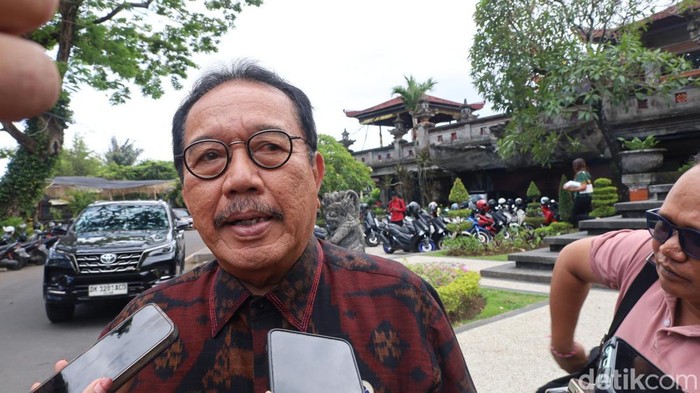 Ketua PHRI Bali, Tjok Oka Artha Ardhana Sukawati alias Cok Ace saat ditemui di Art Center, Denpasar, Jumat (15/8/2025). (Aryo Mahendro/detikBali).