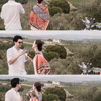 Sementara suaminya, Maxime Bouttier memilih gaya kasual rapi dengan kemeja linen putih lengan pendek, celana pendek senada, dan sandal kulit. Kacamata hitam menjadi pelengkap yang menambah kesan stylish. Foto: Instagram/@lunamaya