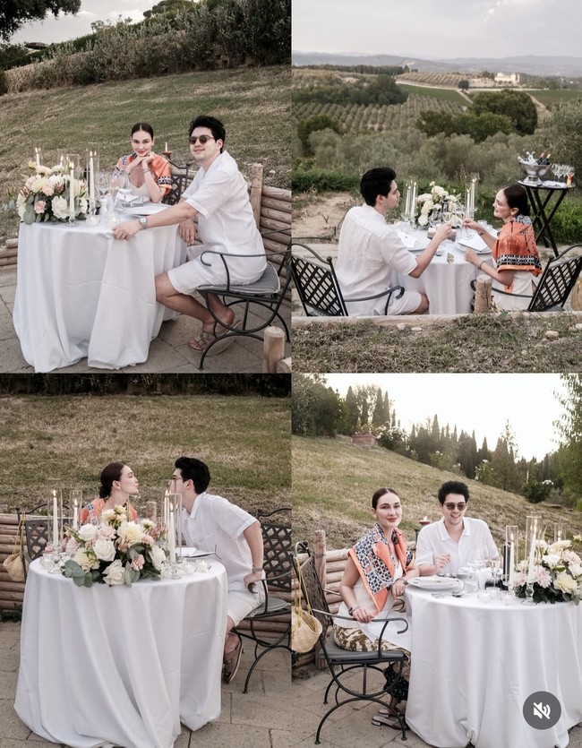 Kepergian Luna dan Maxime ke Italia awalnya diketahui untuk menghadiri pernikahan adik Nino Fernandez, Millane Fernandez. Tak menyia-nyiakan waktu mereka selama di sana, keduanya juga memanfaatkan untuk kembali berbulan madu. Foto: Instagram/@lunamaya