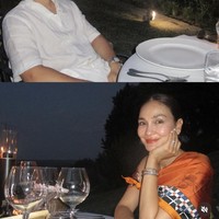 Dari masih terang hingga sudah gelap, keduanya tampak menikmati pemandangan indah di sana. Kebahagiaan jelas terpancar di wajah Luna Maya yang memamerkan senyum manisnya. Foto: Instagram/@lunamaya