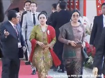 Menteri Ekonomi Prabowo Hadiri Sidang Tahunan MPR, Sri Mulyani Berkebaya Ungu