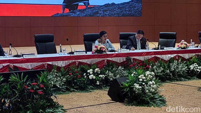 Menteri Keuangan Sri Mulyani Indrawati dan Menko Perekonomian Airlanga Hartarto