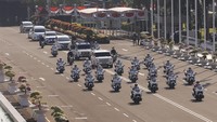 Kedatangan Presiden Prabowo disambut oleh jajaran pimpinan MPR, DPR, dan DPD sebelum memasuki ruang sidang. ANTARA FOTO/Dhemas Reviyanto