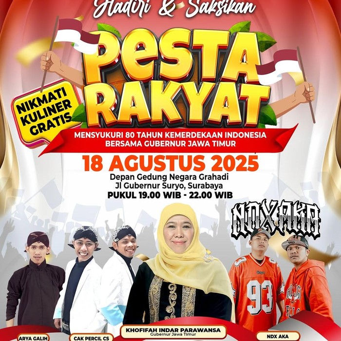 Poster Pesta Rakyat HUT Ke-80 RI