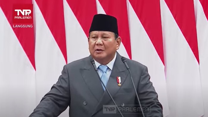 Presiden Prabowo dalam Rapat Paripurna DPR RI Jumat (15/8)