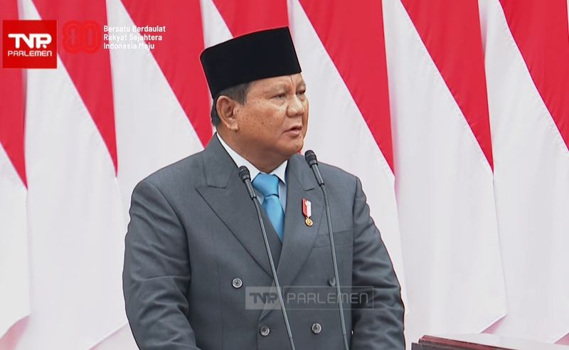 Presiden Prabowo Subianto (dok. YouTube Setpres)