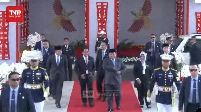 Presiden Prabowo Subianto tiba di Gedung DPR/MPR