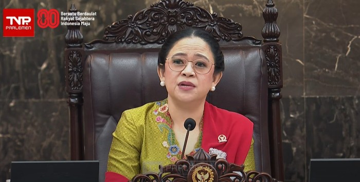 Puan Maharani di sidang tahunan bersama MPR-DPR-DPD (dok. YouTube Sekretariat Presiden)