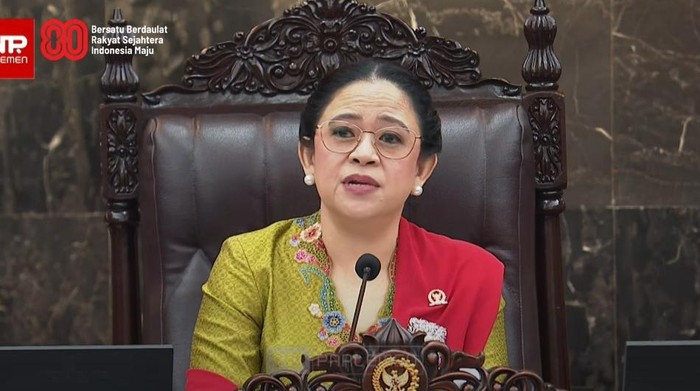 Puan Maharani di sidang tahunan bersama MPR-DPR-DPD (dok. YouTube Sekretariat Presiden)