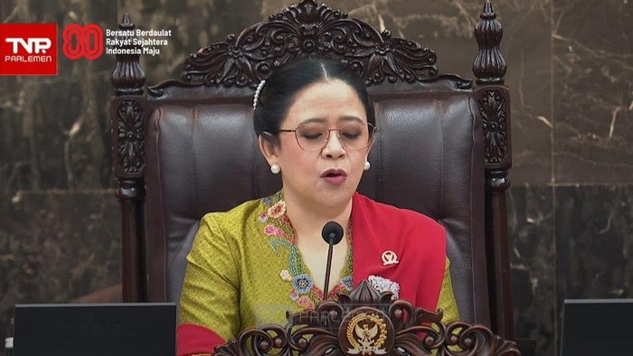 Puan Maharani di sidang tahunan bersama MPR-DPR-DPD (dok. YouTube Sekretariat Presiden)