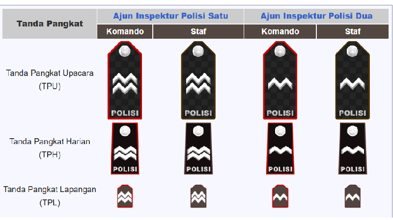 Jenjang kepangkatan Polri dibagi menjadi tiga golongan utama.