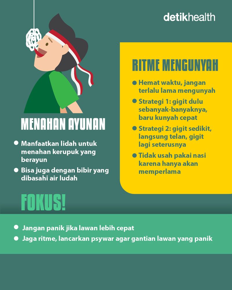 Tips menang lomba makan kerupuk
