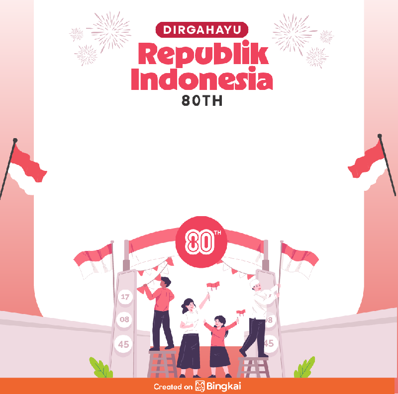 Twibbon HUT ke-80 RI 2025
