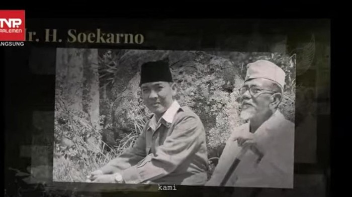 Video kutipan para presiden terdahulu ditayangkan di Sidang Tahunan MPR