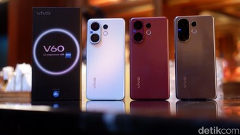 Vivo V60 di Indonesia hadir dalam tiga varian warna. Foto: Adi Fida Rahman/detikINET