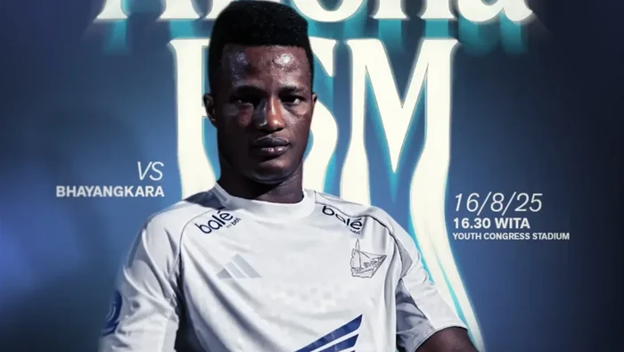 Allona PSM Makassar melawan Bhayangkara FC di Super League 2025/2026.