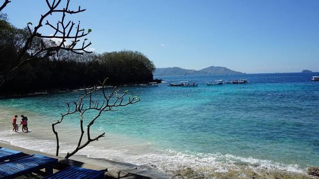 Pantai Blue Lagoon di Padangbai, Kecamatan Manggis, Karangasem.