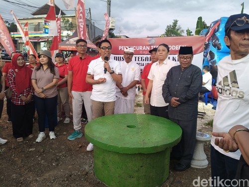 Dusun Tegal Kori Kaja saat melaunching teba modern pada Sabtu (16/8/2025) di Lapangan Pasum Tegal Kori Kaja, Ubung, Denpasar, Bali. (Ni Made Lastri Karsiani Putri-detikBali)