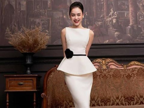 Ilustrasi dress peplum putih
