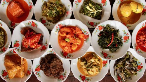 Ilustrasi masakan Padang