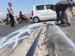 Hati-Hati Saat Melintas! Girder Jembatan Porong Sidoarjo Renggang