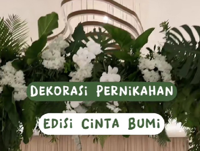 Konsep dekorasi pernikahan ramah lingkungan, minim sampah dan bisa menjadi inspirasi bagi calon pengantin.