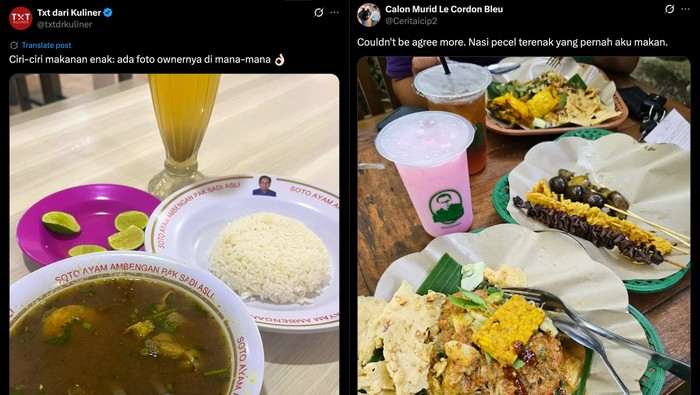 Netizen Sepakat Tempat Makan yang Pajang Foto Pemilik Punya Menu Enak