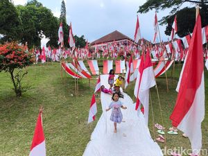 Kala Ribuan Bendera Merah Putih Hiasi Gedung Perundingan Linggarjati
