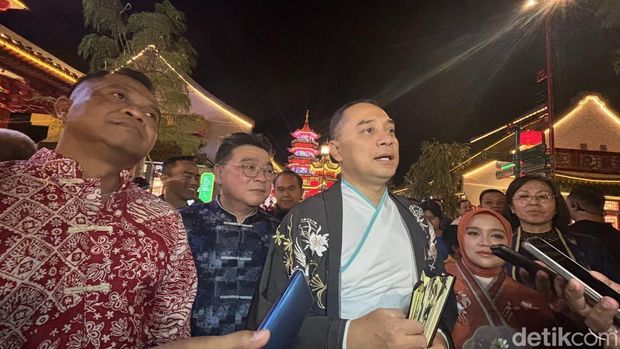 Suasana Park Shanghai Surabaya saat dikunjungi Wali Kota Eri Cahyadi