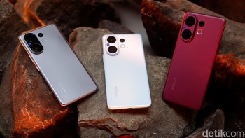 Fitur lain termasuk sertifikasi IP68 dan IP69 untuk ketahanan terhadap debu dan air, dukungan dual SIM, Wi-Fi 6, Bluetooth 5.4, NFC, dan speaker stereo. Vivo V60 juga mendukung konektivitas 5G SA/NSA dan fitur AI berbasis Google Gemini. Foto: Adi Fida Rahman/detikINET